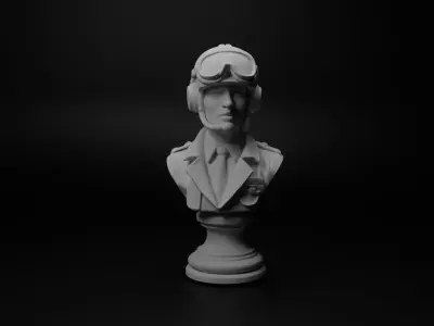 Helicopter Pilot Bust Chess 3D print model purchase