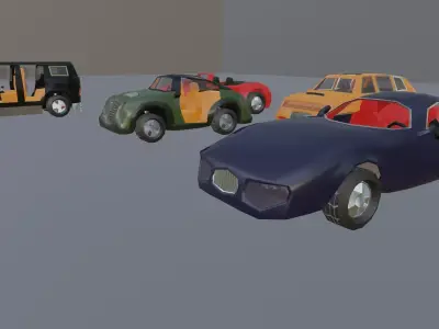 Car low poly pack 1 Low-poly 3D model