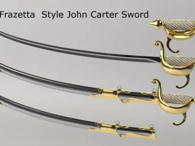 Sword Frazetta Style John Carter Sword 3D model