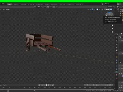 BULLOCK CART  Free low-poly 3D model