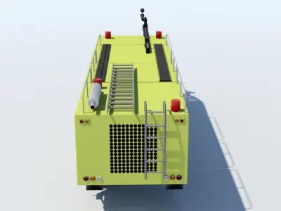 Rosenbauer panther 4x4 old model low poly ARFF Low-poly 3D model