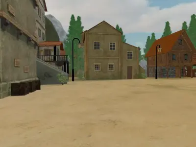 Crater Village 3D model