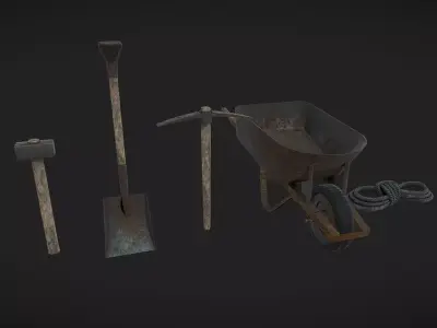 Mining Assets 02 Low-poly 3D model