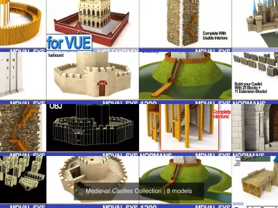 Medieval Castles Collection 3D Model Pack
