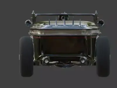 Gothic Black-Out Coffin  Rod 3D Model Low-poly 3D model