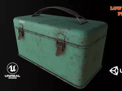 Old Toolbox Low-poly 3D model purchase