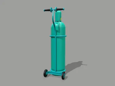 Propane Tank Low-poly 3D model 17
