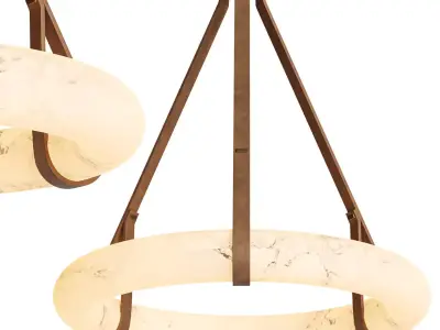 Oslo Hanging Light Leather by HOLLY HUNT 3D model