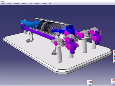 Crank Mechanism Free 3D model