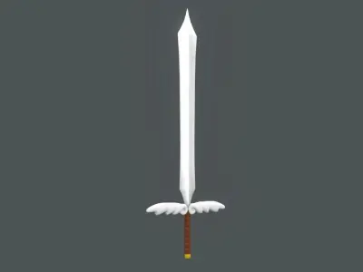 3D winged sword 3D model