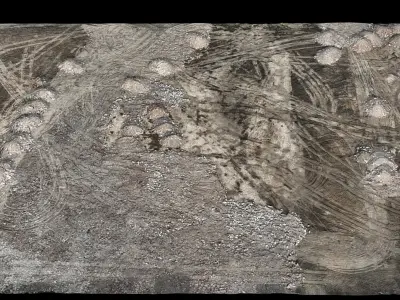 construction-site terrain ground photogrammetry Low-poly 3D model