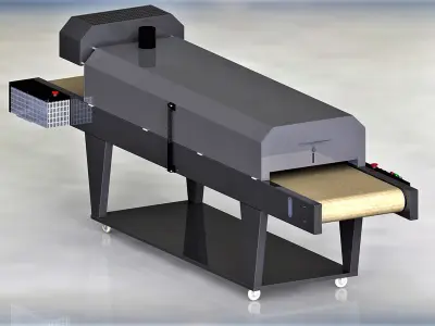 Thermal tunnel for screen printing 3D model