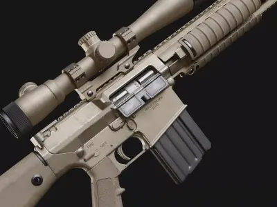 M110 SASS Low-poly 3D model purchase