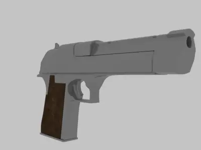 Desert Eagle hand gun Low-poly 3D model