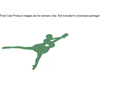 Guitar Woman Silhouette Mold for Wall Art Decor 3D model