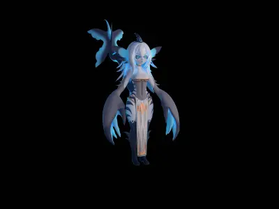 Claw Shark Low-poly 3D model