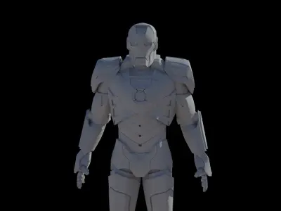 Iron man armor Low-poly 3D model