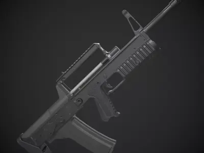 A-91 Bullpup Rifle Low-poly 3D model