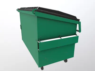 Recycling Dumpster Low-poly 3D model purchase