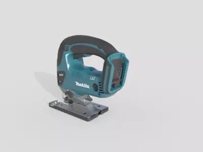 Wood workshop machinery Low-poly 3D model