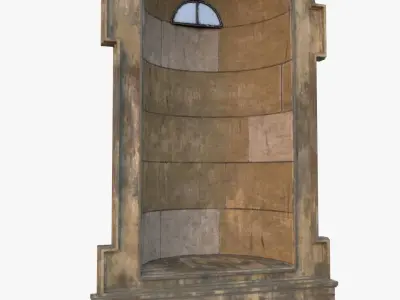Cement Window 0003 Low-poly 3D model