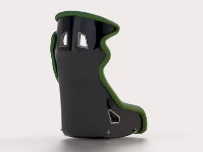 Racing Sport Seat V01  Green Camo Low-poly 3D model