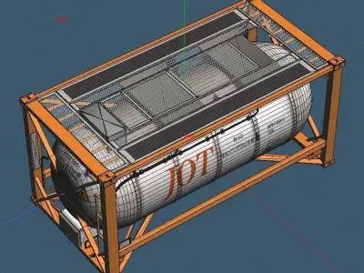 20Feet Chemical Container 3D model