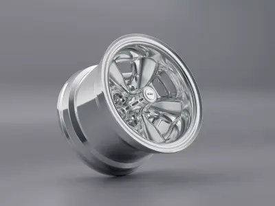 muscle car rim US Wheel Low-poly 3D model