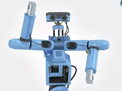 Robot with arms 3D model