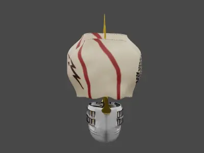 White Fancy modern Sail Ship 3D model