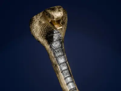 Dagger gold snake Free low-poly 3D model