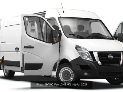 Nissan NV400 Panel Van HQ Interior 2021 3D Model Collection