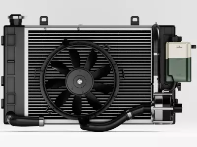 Automotive Cooling Radiator System Model 3D model