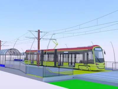 Warsaw tram and metro stations III 3D Model Pack