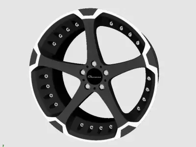 Wheels Giovanna Dalar 20 Black Mach Lip High Offset Free 3D model