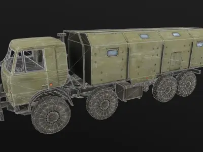 Kamaz Pack Low-poly 3D model