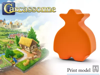 Carcassonne ROBBER Meeple Token Upgrade  3D Print Model 3D print model