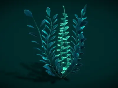 Cartoon Seaweed 10 Low-poly 3D model