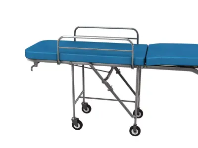 Stretcher 3d model hospital with cushion 3D model