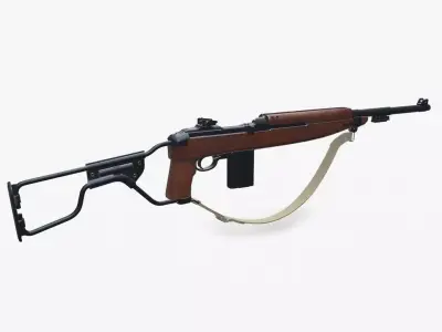 M1A1 Carbine Paratrooper Low-poly PBR Low-poly 3D model