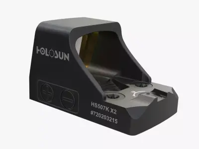 Holosun HS507K X2 red dot sight Low-poly 3D model
