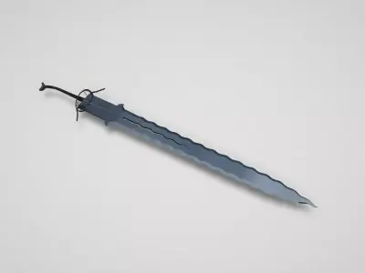 Game asset Elegant Wavy-Blade Weapon 3D model