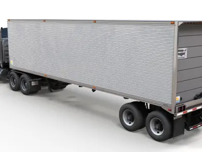 SuperLiner dryvan truck Low-poly 3D model