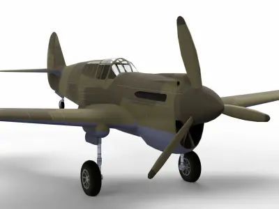 Fighter Plane Low-poly 3D model