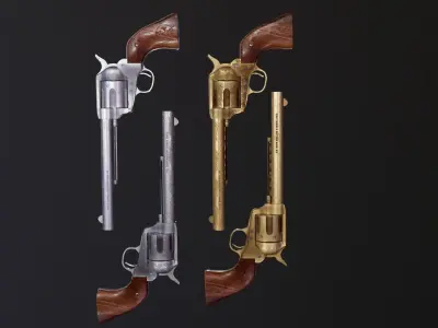 Colt Single Action peace maker Game Ready Model Low-poly 3D model