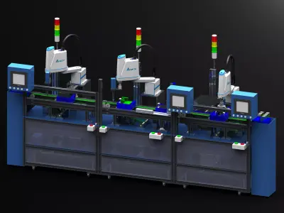 Assembly Line of Power Inverter 3D model