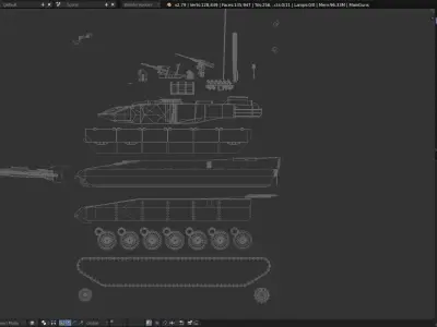 Tank Leopard 2A5 Amored Free low-poly 3D model