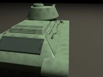 T-34 tank Low-poly 3D model