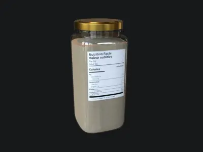 Wheat Flour Container A02 Low-poly 3D model