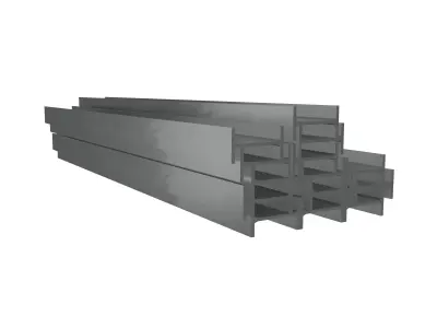 Stacked I Beam v1 001 Low-poly 3D model